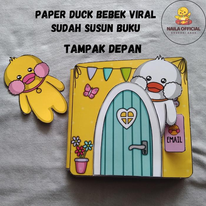 Bebek Viral Mainan Edukasi Paper Duck Busy Book Buku Aktifitas Anak Anak Mudah Disusun Bahan kertas