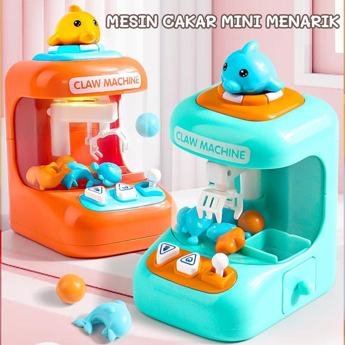 Tatajoy Mesin Capit Mini Mirip di Timezone Mainan Mesin Capit Boneka Dengan Musik Dan Lampu Anak Per