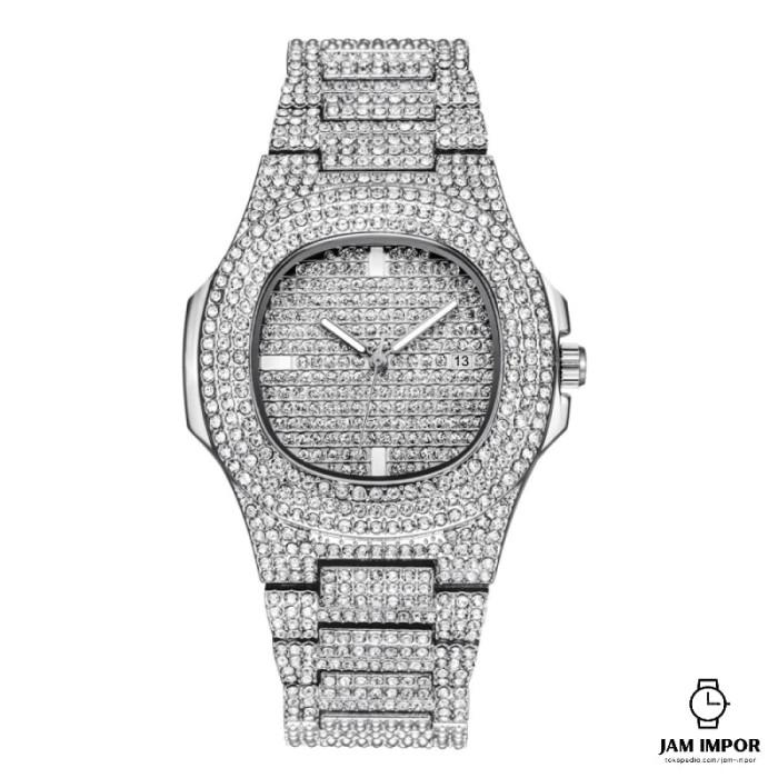 Jam Tangan Wanita 2021 Hip Hop Men Iced Out Watches Luxury Date