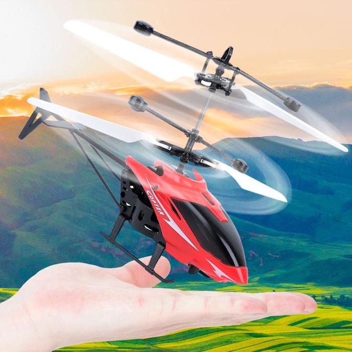 Helikopter Sensor Tangan Helikopter Mini + Lampu LED Mainan RC Helikopter Pesawat Mainan Helikopter