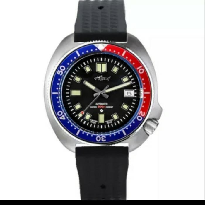 Heimdallr Sharkey NH35A Automatic Pria Diving Watch 20ATM Pepsi warna