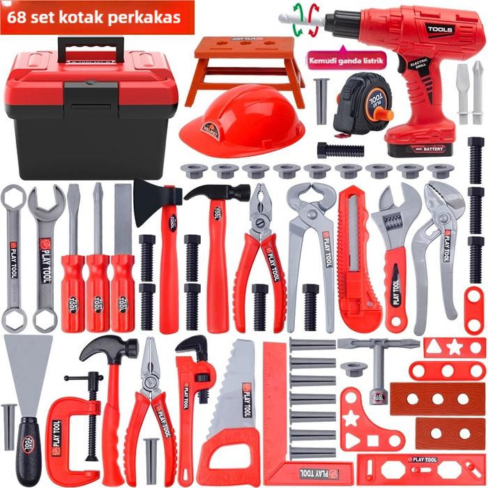 Mainan Toolbox Kit/Mainan Berpura-pur/Mainan Anak Untuk Hadiah/Mainan Elektrik Alat Tools Set