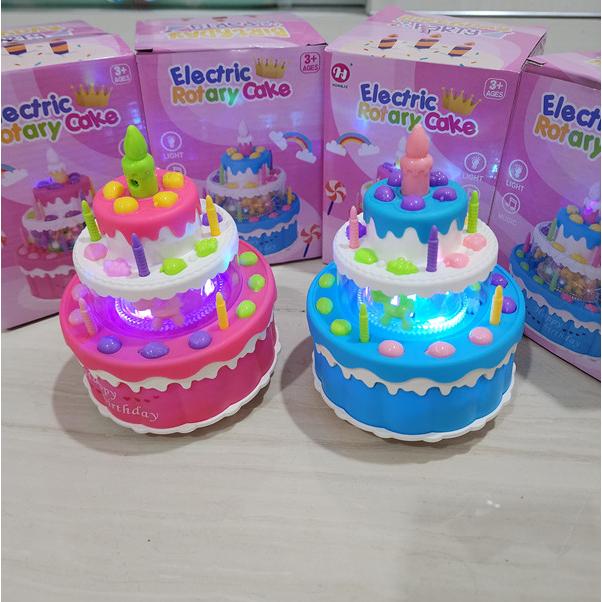 Mainan Anak Kue Ulang Tahun Birthday Cake Lampu & Musik
