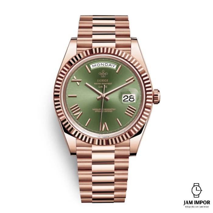 Jam Tangan Pria LGXIGE Fashion Watch Men day date miyota quartz watch