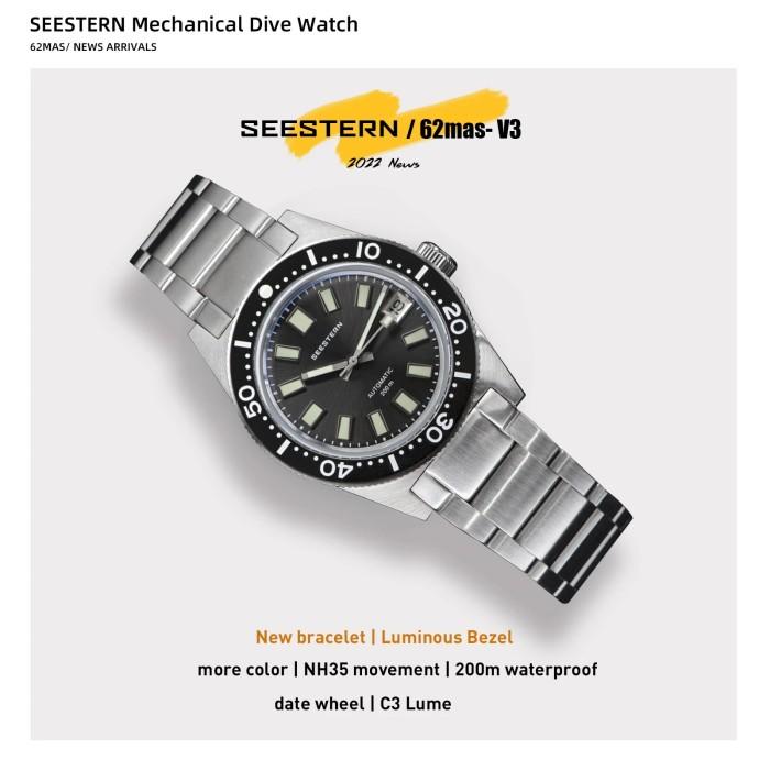 Jam Tangan Pria SEESTERN 62MAS Diving Watch Men Automatic Mechanical