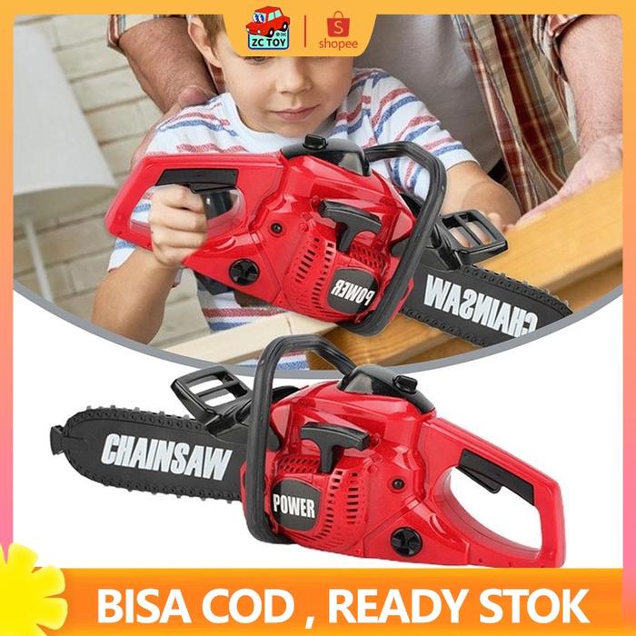ZCTOY Mainan Simulasi Mesin Gergaji Mainan Chainsaw Elektrik Anak Untuk Anak Laki Hadiah Ulang Tahun