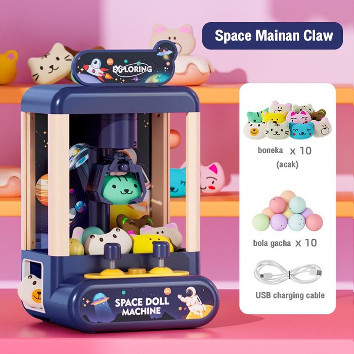 Tatajoy Mainan Anak Claw Game Claw Doll Machine Mesin Capit Mini Mirip di Timezone Mainan Mesin Capi