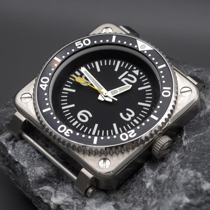Head Jam Pria Kotak Jam Stainless Steel Sapphire Glass With Seiko