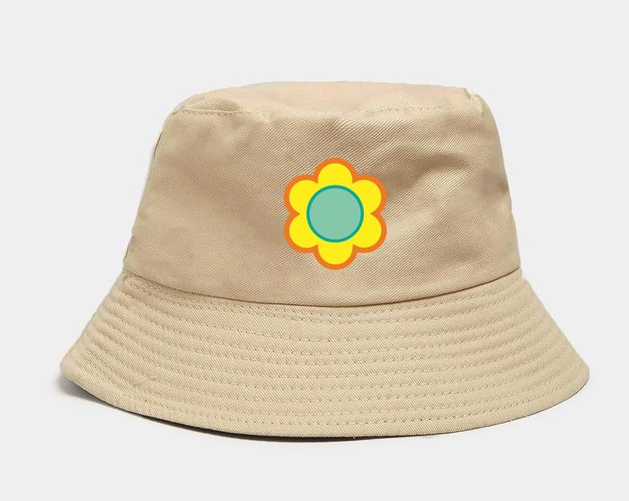Topi Bucket Princess Daisy Bunga Flower Logo Super Mario Kart World Gaming