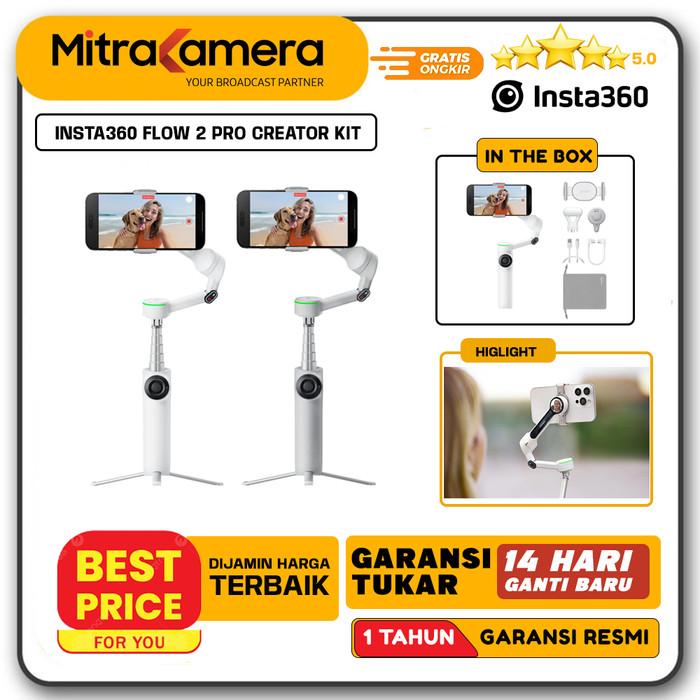 Insta360 Flow 2 Pro Smartphone Gimbal Stabilizer Creator Kit - White
