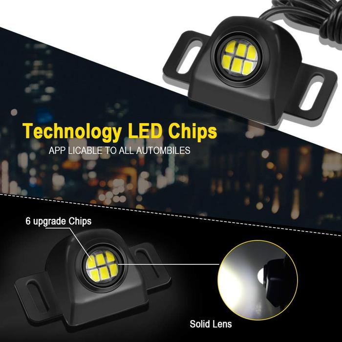 Lampu Belakang LED Parkir Mundur Berbantuan Chip LED 6-EX Lampu Depan Mobil Performa Malam