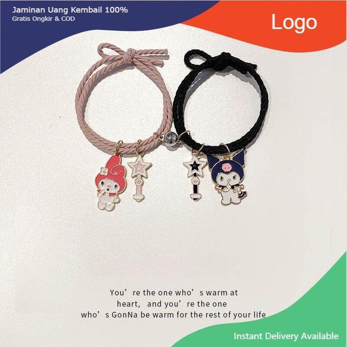 NEW PRODUK!!!! Baru!!! 2pcs gelang magnet kuromi-melody/ gelang magnet Couple pasangan persahabatan