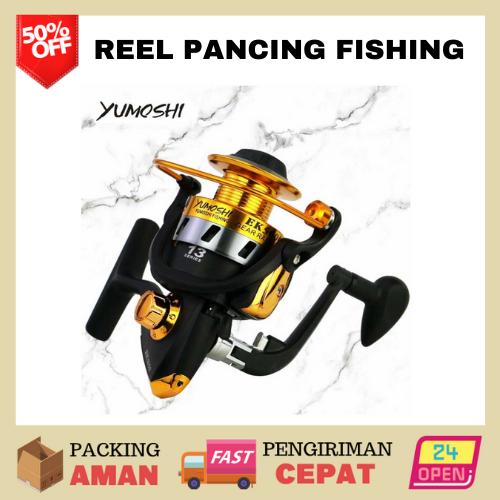 Series Reel Pancing Spinning 12 Ball Bearing / Katrol Gulungan Pancing Laut Kuat 50 Kg 30Kg Golden F