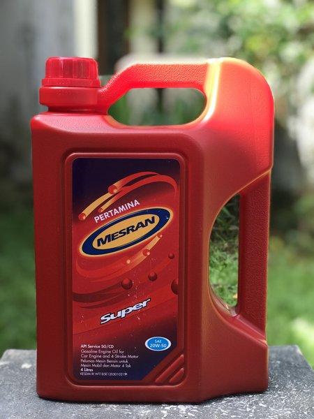 Oli pertamina mesran super sae 20w-50 galon 4 liter