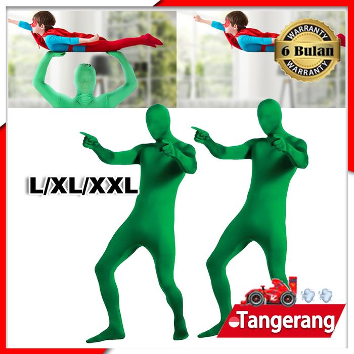 Baju Green Screen Chroma Key Kostum Full Badan Green Screen Clothes Profesional