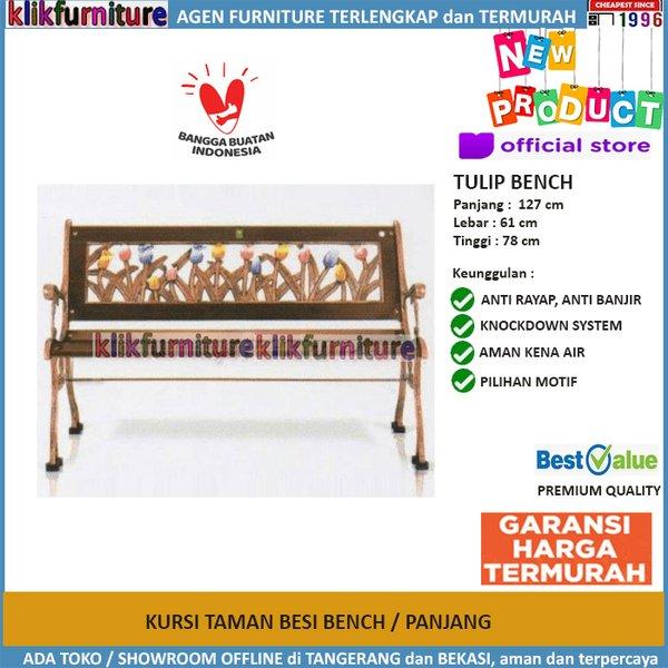Kursi Taman Besi Bangku Taman TULIP BENCH