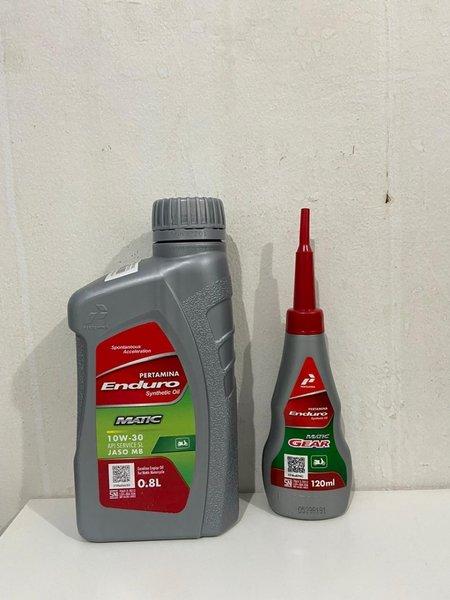 PAKET PERTAMINA OLI GEAR DAN OLI Enduro MATIC SAE 10W-30 ISI 800 ML