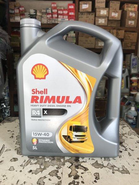 Oli shell rimula R4 X diesel sae 15w-40 galon 5 liter