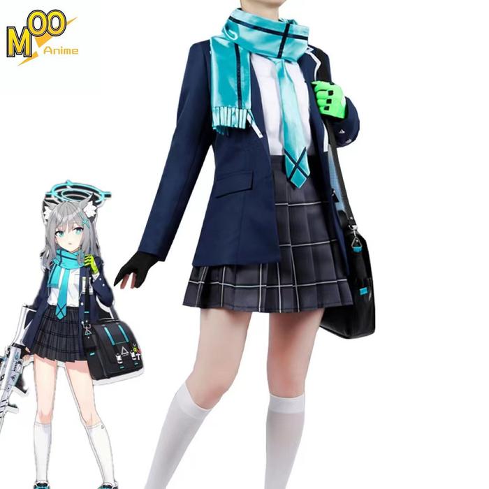 Blue Archive cosplay costume Sunaokami Shiroko cosplay Set and wig Christmas Halloween costumes