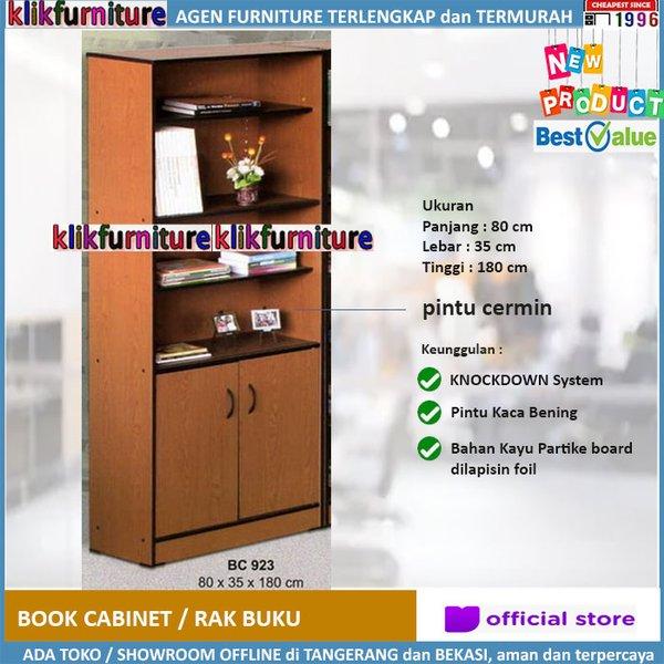 BC 923 Sucitra Lemari Rak Buku 2 Pintu Kaca