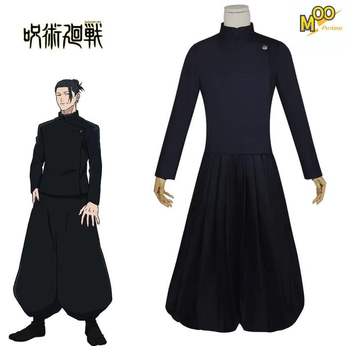 Jujutsu Kaisen Cosplay Costume Young Geto Suguru Cosplay Costume Top and Pants and Wig
