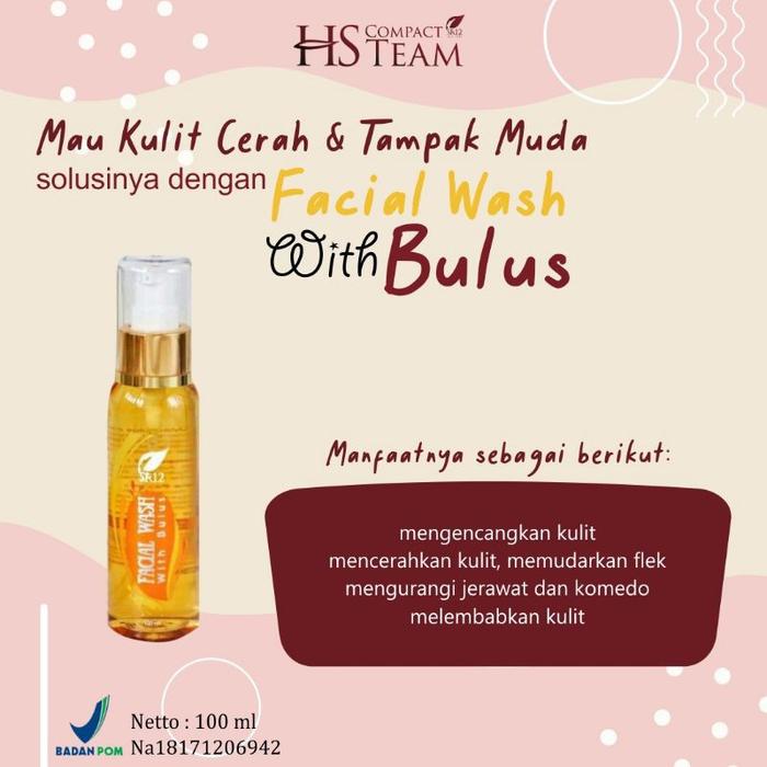 FACIAL WASH BULUS SR12 / SABUN CAIR BULUS / MEMUDARKAN FLEK HITAM / MENGHILANGKAN KOMEDO JERAWAT