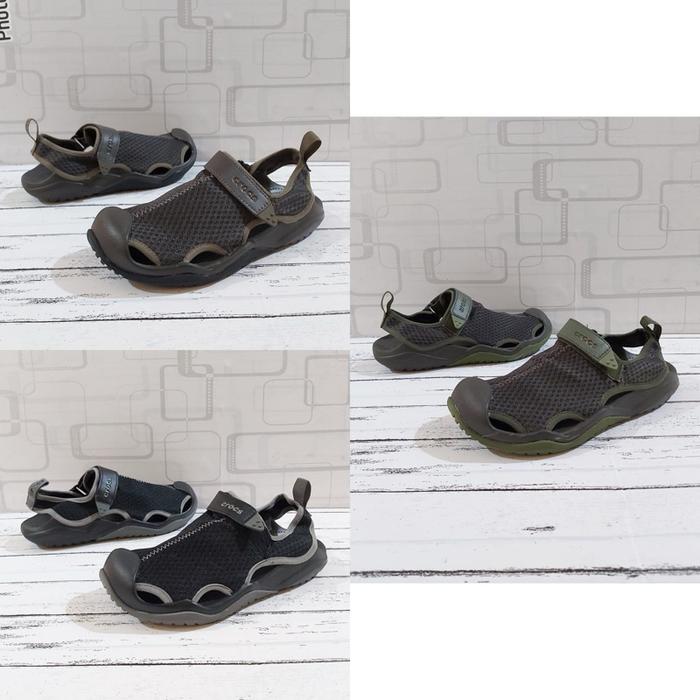 BEST TERMURAH SENDAL CROCS SWIFT MESH MAN / YUKON MESH / SLIP ON SUEDE RUBBER PRIA / SELOP SEPATU SU