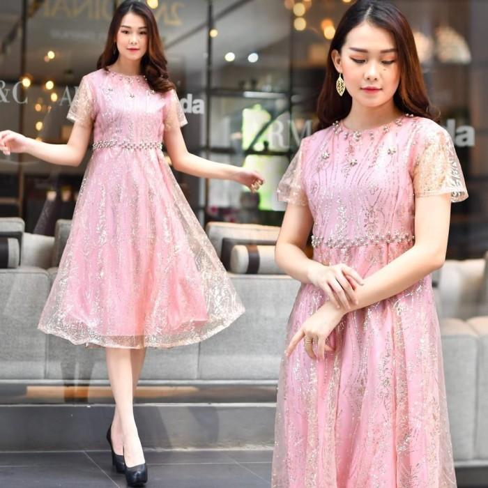 BARU!! Dress Natal Terbaru 2021/Dress Brukat Jumbo/Dress Natalia Kerut Bali/Dress/Cioza/Dress Midi B