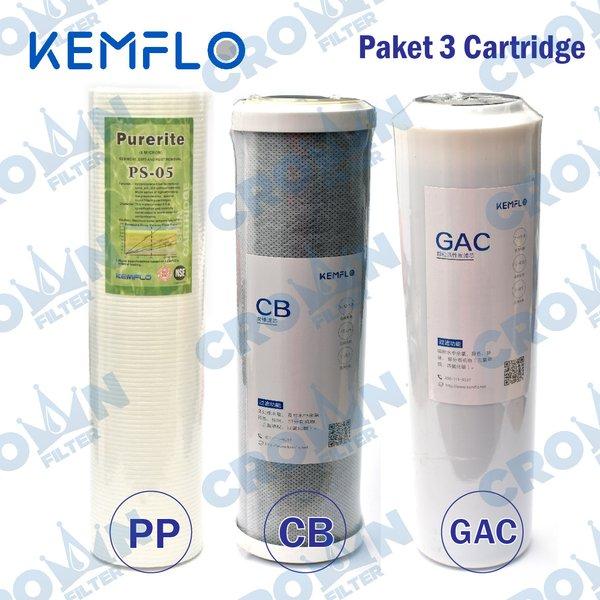 Paket Cartridge Filter Air KEMFLO 10"/ Pre Filter Mesin RO