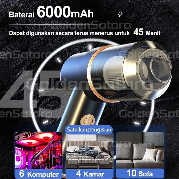 5in1 blower kipas mini cordless vacuum cleaner 16000Pa penyedot debu portable Alat penyiaran kompres
