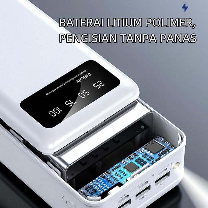 OLF Power Bank Robot 1000000mah 3 Inptut 3 Output Led Power Display 2.1A Power Bank Robot Original A