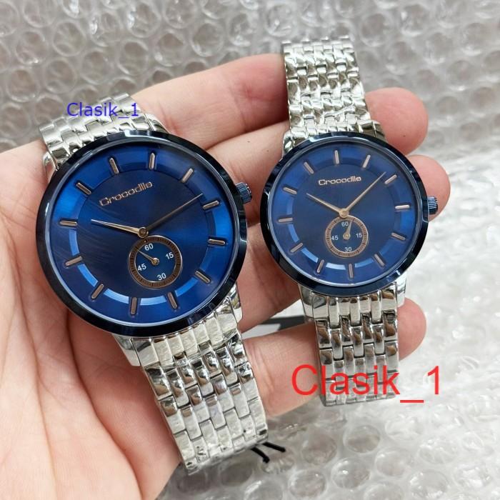 Original 100!! Crocodile CF-024F11C CM-024F11C Jam Tangan Couple Analog CM024 CF024 Quartz Garansi