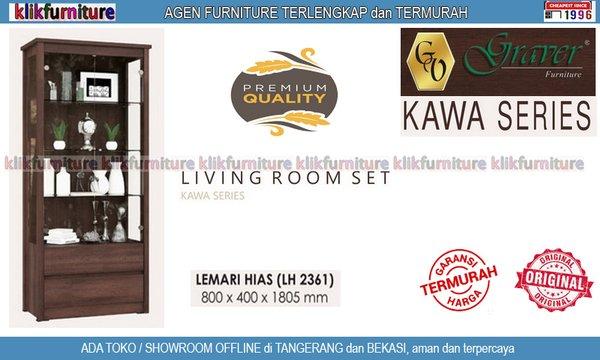 LH 2361 Kawa Graver Lemari Pajangan Hias kaca