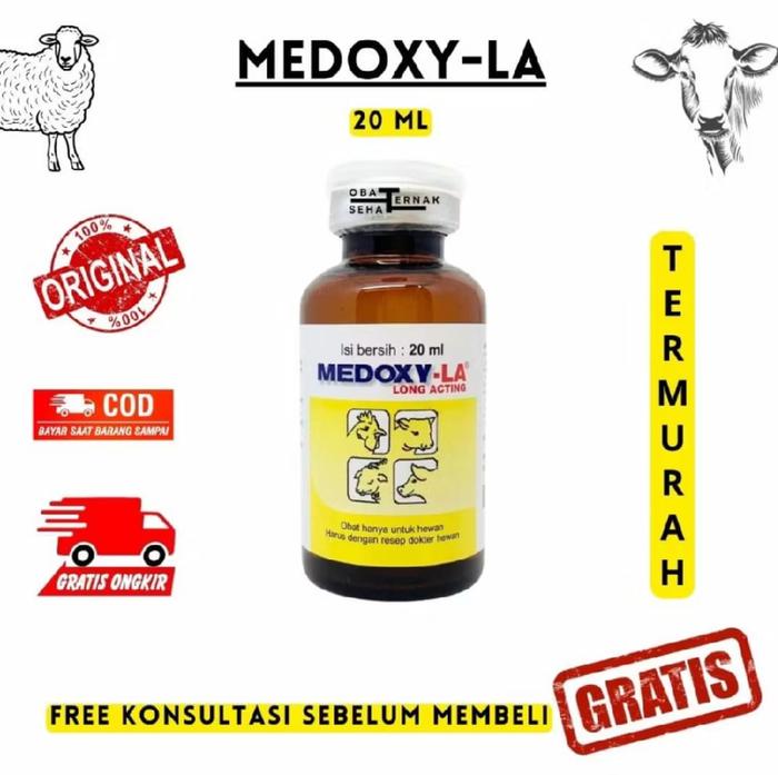 MEDOXY-LA 20ml BOTOL MEDION LONG ACTING ANTIBIOTIK HEWAN AYAM DAN BURUNG PELIHARAAN KECIL PERAWATAN 