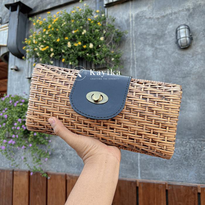 Rhani Sling Bag, Tas Selempang Rotan Sangkar Burung, Kerawang Rotan,