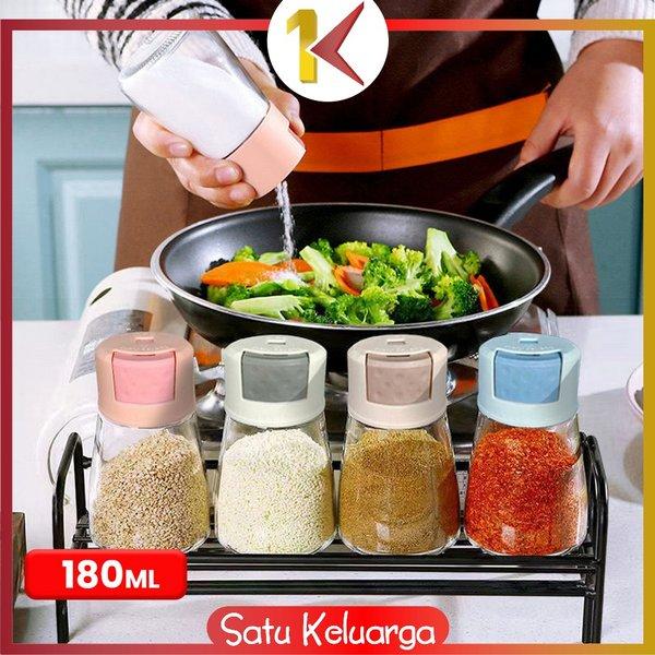 SK-C578 Botol Bumbu Kaca Dapur Garam Gula / Toples Bumbu Dapur / Toples Penyimpanan / Toples Bumbu T