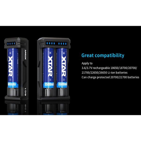 Xtar Charger Baterai 2 Slot 18650 18700 Li-ion Fast Charging QC - SC2