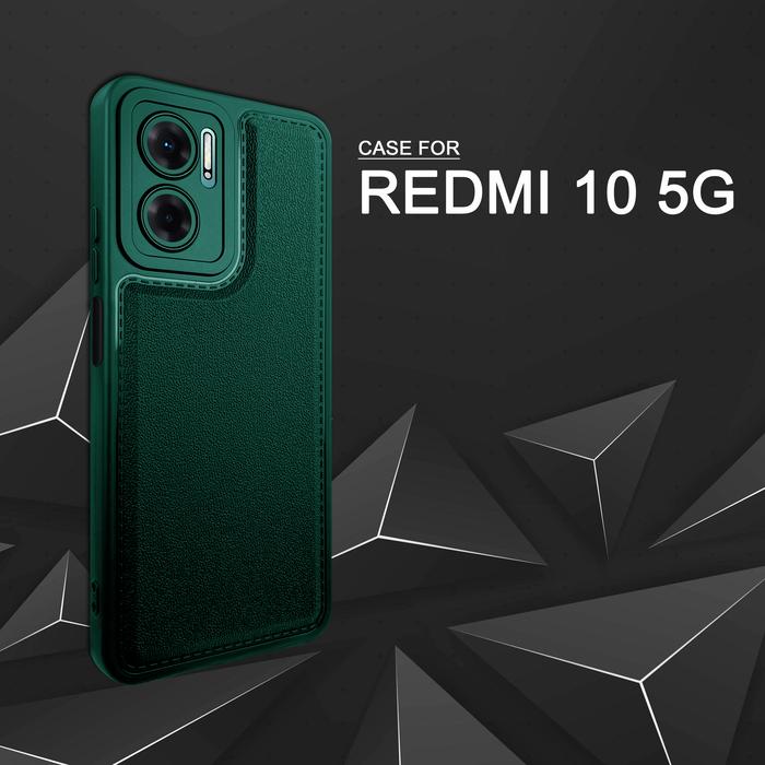 EllaStuff Bisa Case Xiaomi Redmi 10 5G Case Softcase LEATHER BLACK CAMERA PROTECTION Case Casing Hp