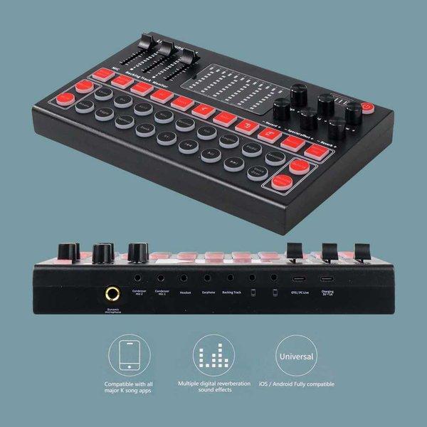 Mixer Audio USB Sound Card Live Broadcast Recording Special Effect M9