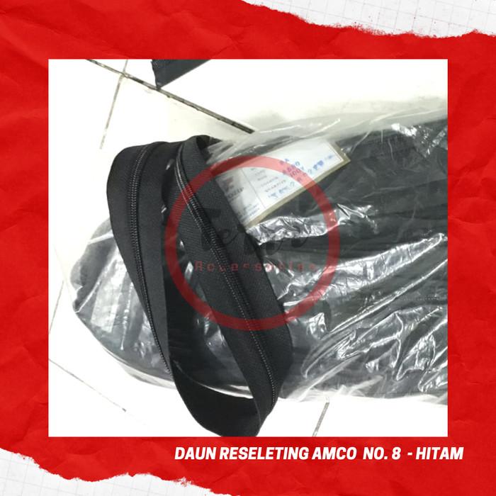 Daun Resleting Nomor 8 AMCO Hitam