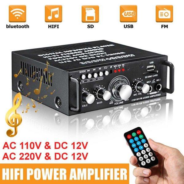 Sunbuck Audio Amplifier Bluetooth 5.0 Microphone AUX FM MP3 Player - 263B