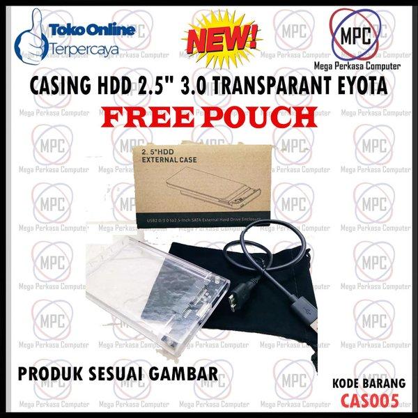 CASING HARDDISK CASE HDD EXTERNAL 2.5inch USB 3.0 TRANSPARANT