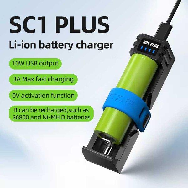 Xtar Charger Baterai Single Slot 18650 21700 2 in 1 Power Bank - SC1 Plus