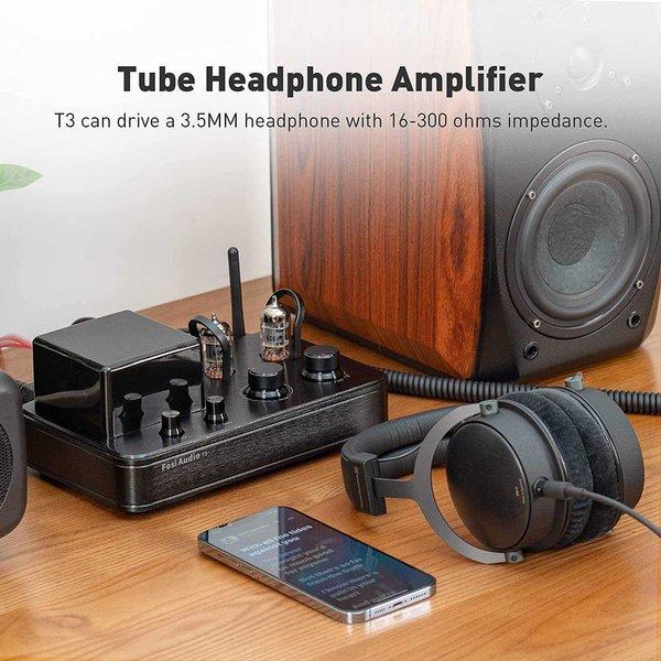 Fosi Audio Amplifier Bluetooth 5.0 Headphone Port Vacuum Tube 50Wx2 - T3