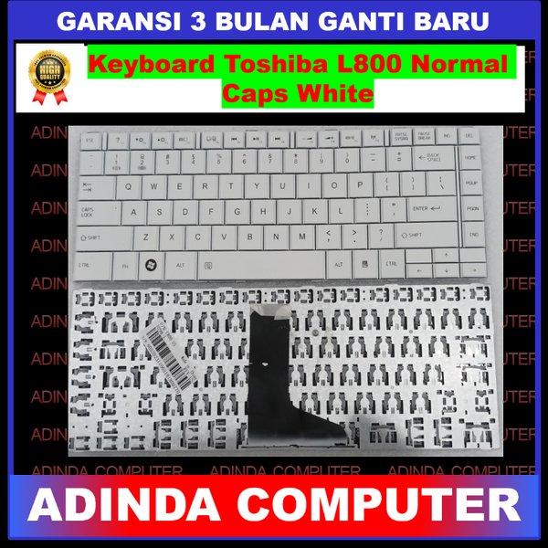 Keyboard Toshiba L800 C800 C845 C845D L805 L830 L840 M800 M805 Normal Caps Putih