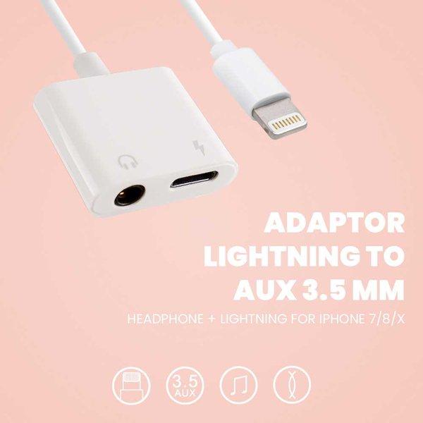 Adaptor Lightning to AUX 3.5 mm Headphone & Lightning iPhone - MH030