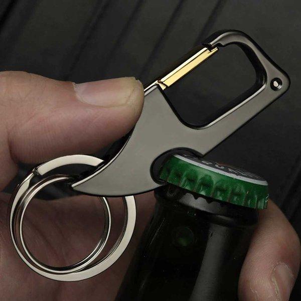 Gantungan Kunci Karabiner Pisau Mini Pembuka Tutup Botol EDC - K12