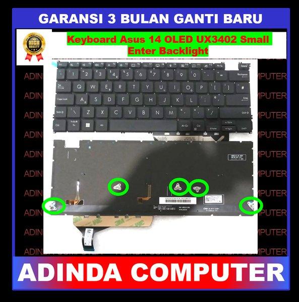 Keyboard Asus Zenbook 14 OLED UX3402 UM3402ZA Small Enter Backlight