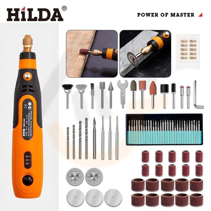 Dikirim Dari JakartaMollar Mini Die Grinder Blister Set 46 Pcs Tuner Set Gerinda Bor Mini / Gerinda