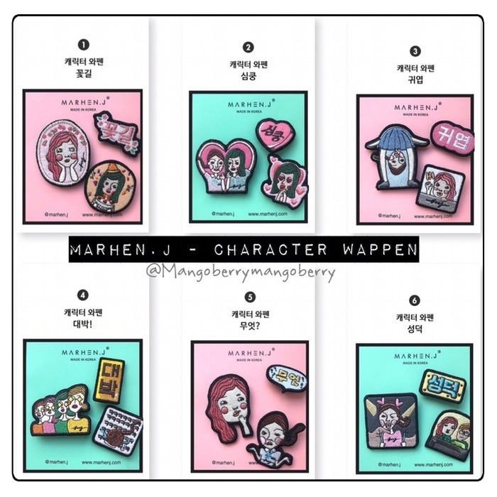 Marhen J character wappen brooch (100% original Marhen.j)
